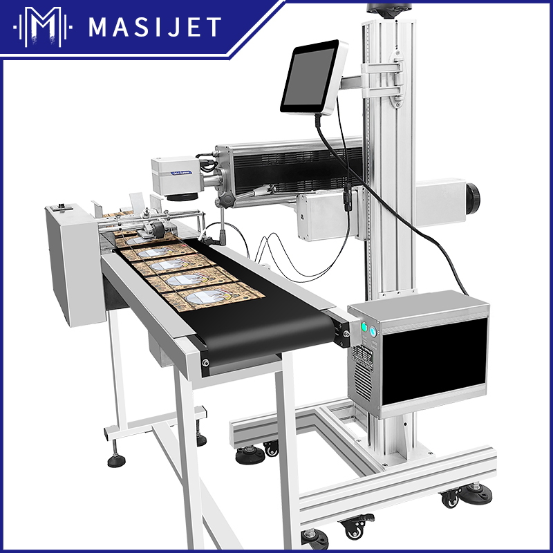 Masijet Flying Laser Marking Engraving Machine 3D 20W 30W 50W CO2 for Non-Metallic Materials-Chinese Brand New Pls BMP Ai