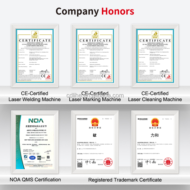Laser machine certificates quality standard