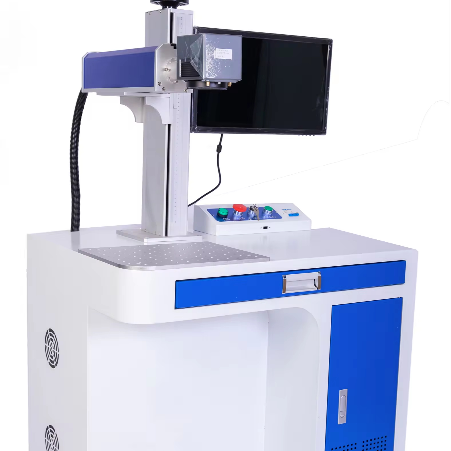 20W 30W 50W Fiber Laser Marking Machine Portable Desktop Optic Laser for Precision Engraving Supports AI Graphic Format