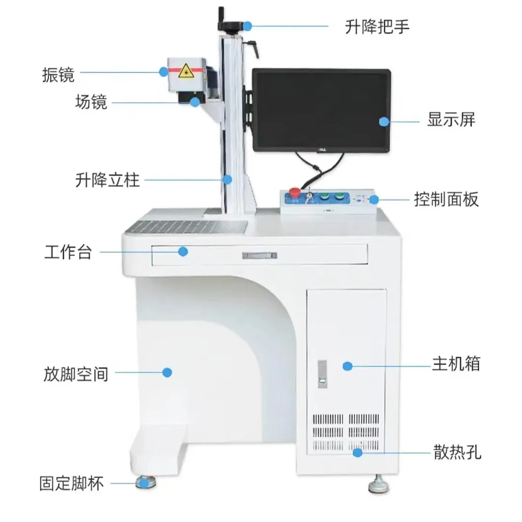 Fiber Laser Marking Machine Side View