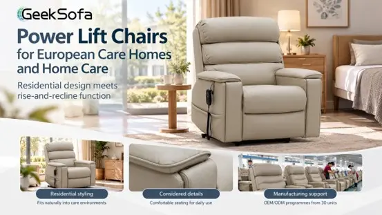 Power lift chairs for European care homes and home care