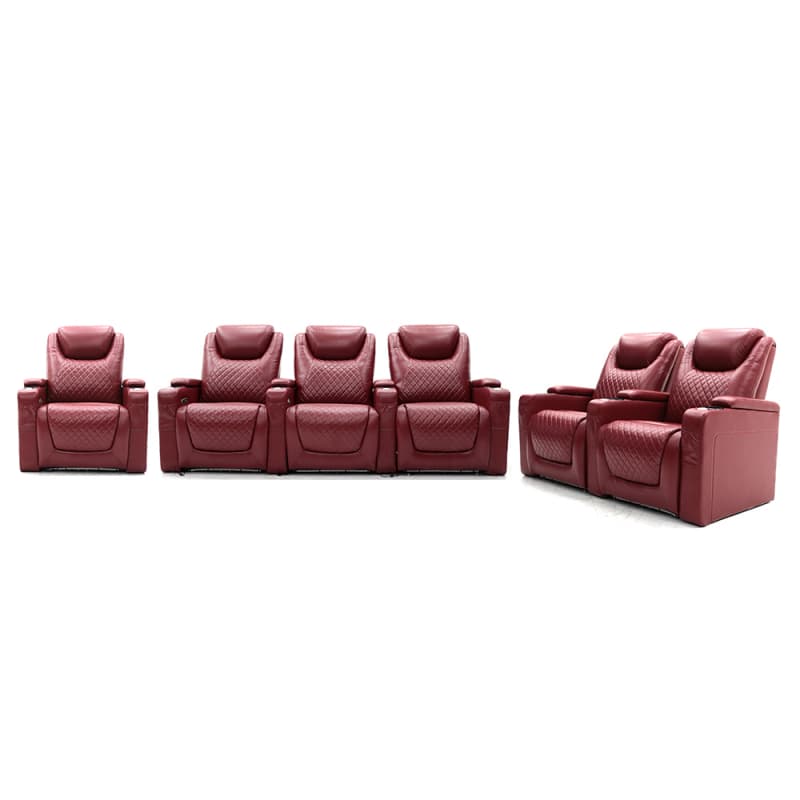 Wholesale 9104PL Geeksofa Home Theater Recliner Seating with Tray Table & LED Ambient Light Manufacturer, Manufacturers