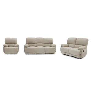 Wholesale 8061MF Geeksofa Fabric Manual Motion Recliner Sofa Set