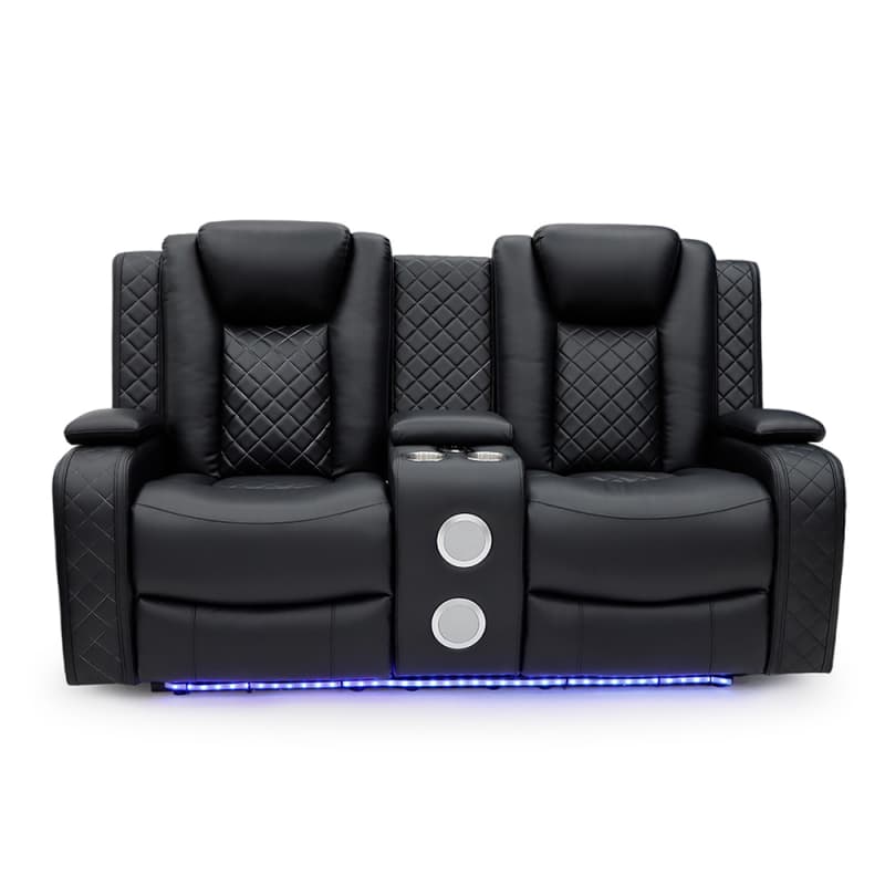 Wholesale 8029PL Geeksofa Home Theater Recliner Seating with Console & Drop Down Table & Bluetooth Speaker Suppliers, Factory