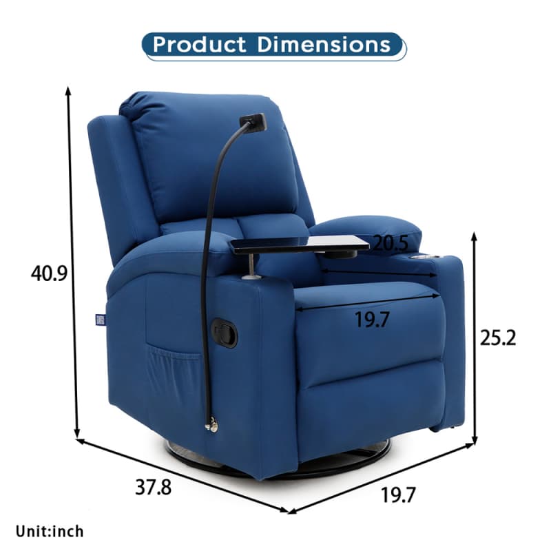 Wholesale 9227MM Geeksofa Microfiber Manual Recliner Chair with Rocking & Swivel Manufacturer, Pricelist
