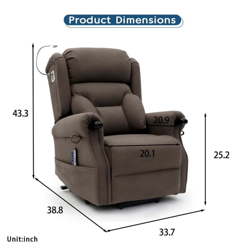Wholesale 9039QM Geeksofa Quad Motor Power Medical Lift Recliner Chair with Reading Light & Solid Wood Handrail Manufacturers, Pricelist
