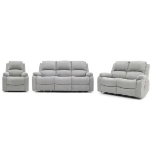China 9138PF Geeksofa Fabric Power Motion Recliner Sofa Set with Drop Down Table