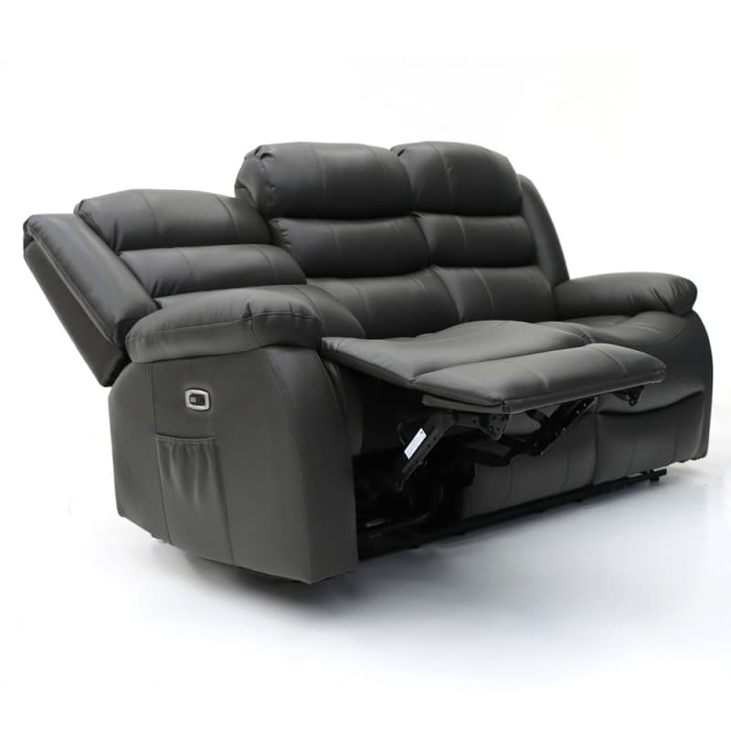 Wholesale 9204PL Geeksofa Leather Power Motion Recliner Sofa Set with Console Supplier, Factories