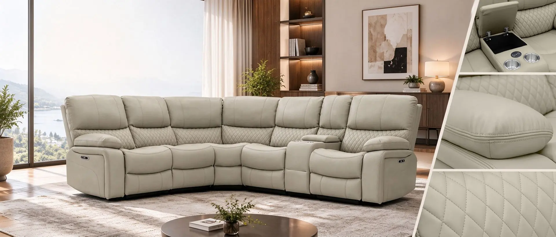 Stressless style ergonomic recliner chair with ottoman