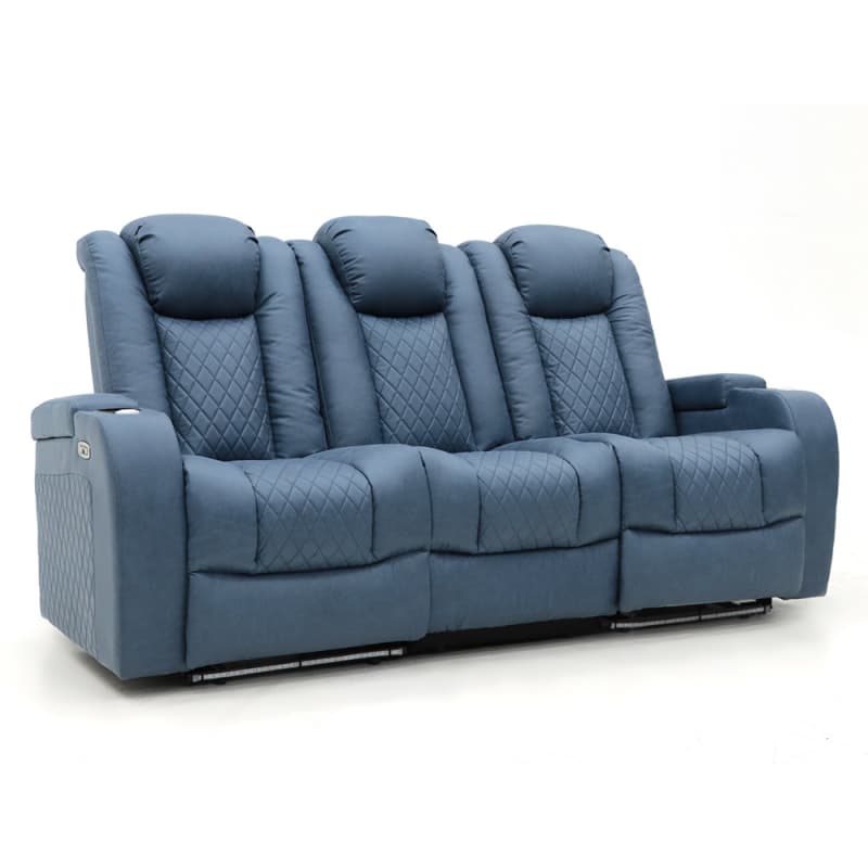 Wholesale 9107PL Geeksofa Home Theater Recliner Seating with Console & Tray Table & Drop Down Table & LED Ambient Light Suppliers, Factory