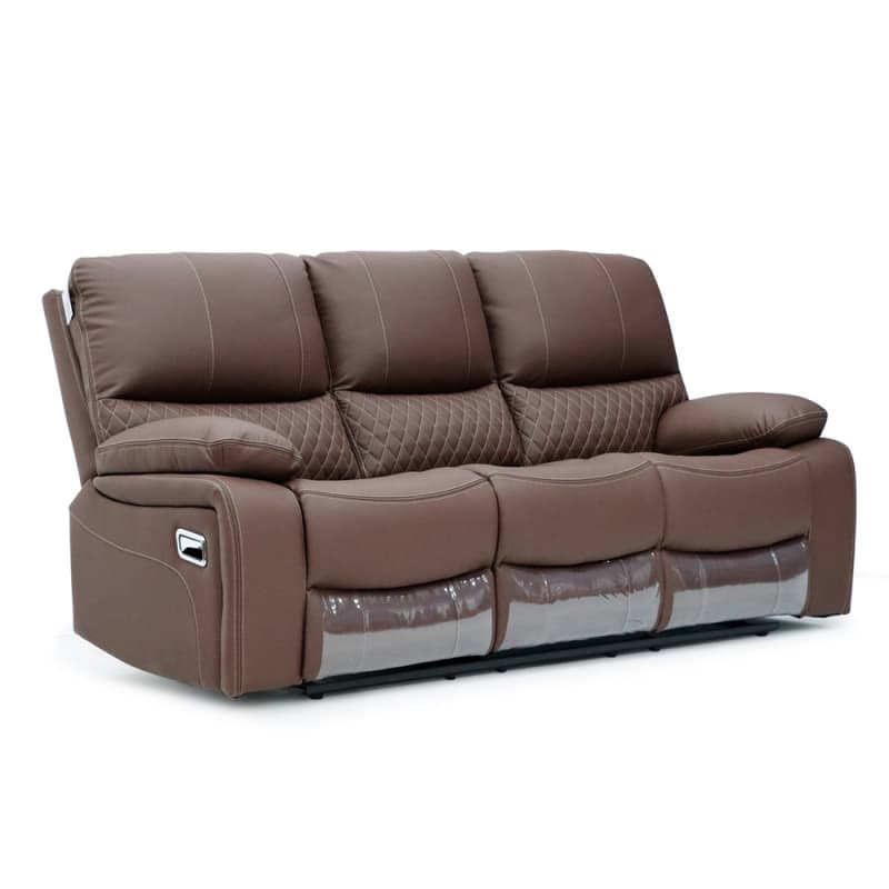 Wholesale 9080ML Geeksofa Leather Manual Motion Recliner Sofa Set with Console Supplier, Quotes