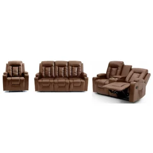 Wholesale 9004ML Geeksofa Leather Manual Motion Recliner Sofa Set