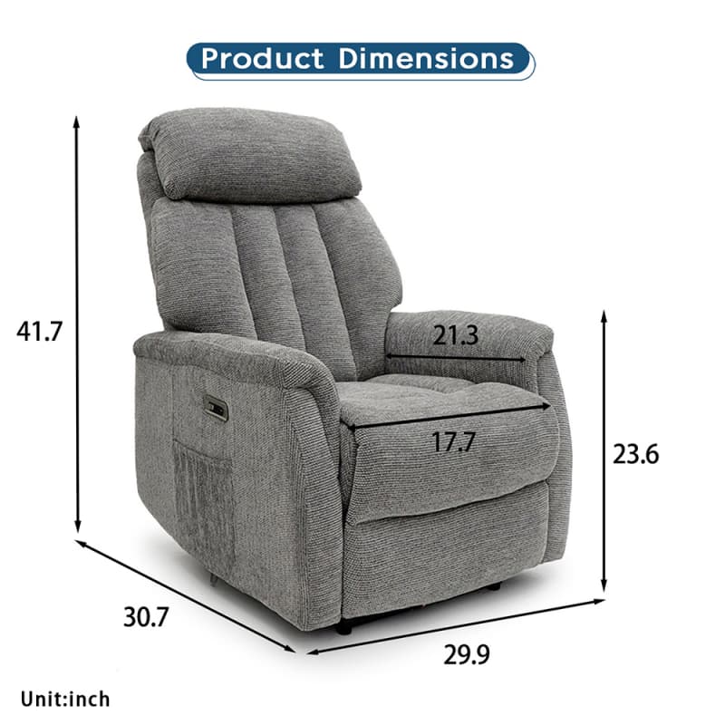 Wholesale 9180PF Geeksofa Fabric Power Recliner Chair Supplier, Pricelist