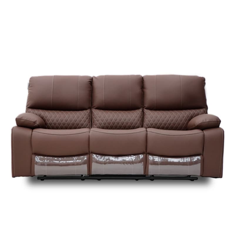 Wholesale 9080ML Geeksofa Leather Manual Motion Recliner Sofa Set with Console Supplier, Quotes