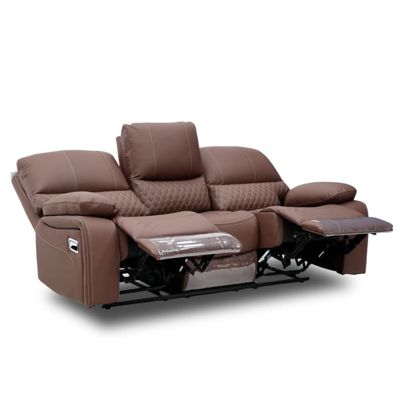 Wholesale 9080ML Geeksofa Leather Manual Motion Recliner Sofa Set with Console Supplier, Quotes