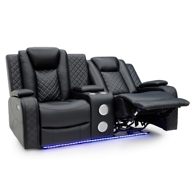 Wholesale 8029PL Geeksofa Home Theater Recliner Seating with Console & Drop Down Table & Bluetooth Speaker Suppliers, Factory