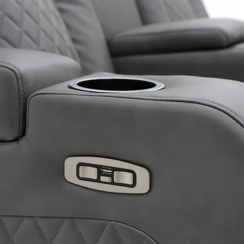 China 9107PL Geeksofa 2 Seater Home Theater Recliner Seating with Console & Bluetooth Speaker Manufacturer, Pricelist