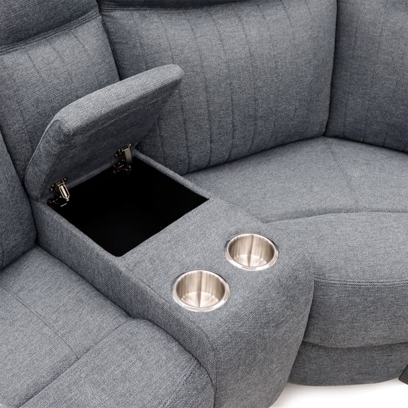 China 8043PF Geeksofa Fabric Power Corner Recliner Sofa with Console Factory, Factories
