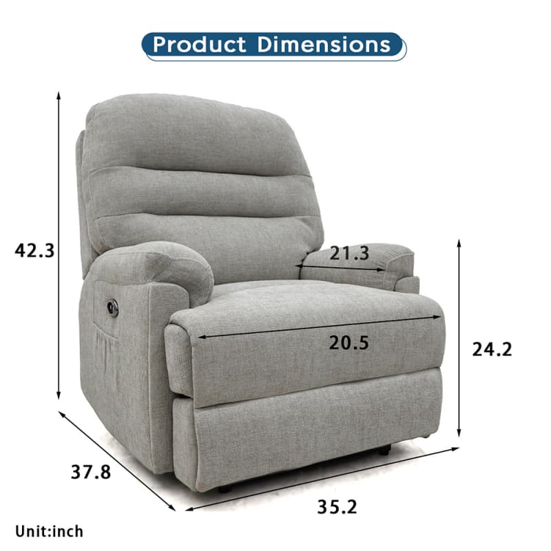China 9249PF Geeksofa Fabric Power Recliner Chair Supplier, Quotes