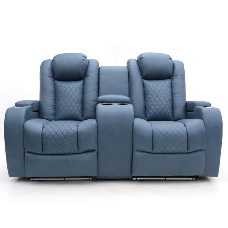 Wholesale 9107PL Geeksofa Home Theater Recliner Seating with Console & Tray Table & Drop Down Table & LED Ambient Light Suppliers, Factory