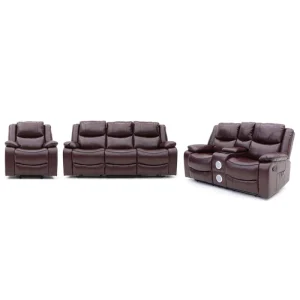 Wholesale 9206ML Geeksofa Leather Manual Motion Recliner Sofa Set