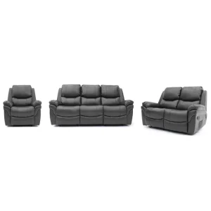 Wholesale 9017ML Geeksofa Leather Manual Motion Recliner Sofa Set