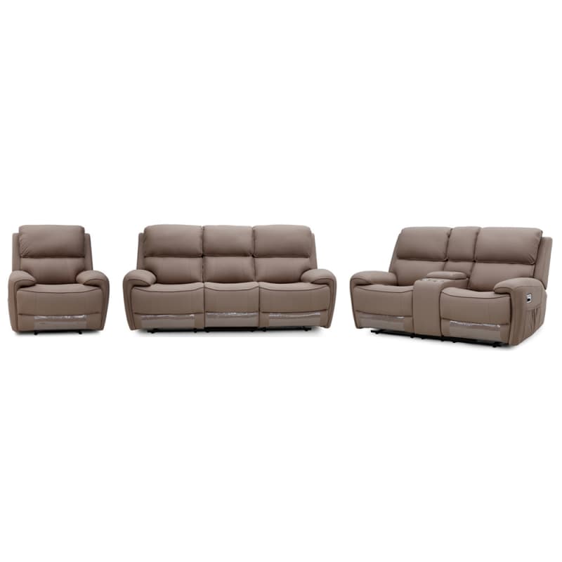 China 9223ML Geeksofa Leather Manual Motion Recliner Sofa Set with Drop Down Table Factories, Pricelist