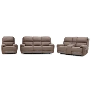 China 9223ML Geeksofa Leather Manual Motion Recliner Sofa Set