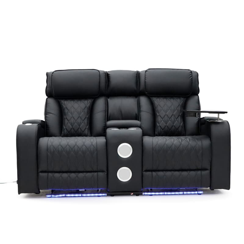 China 9270PL Geeksofa Home Theater Recliner Seating with Console & Tray Table & Drop Down Table & Bluetooth Speaker Supplier, Quotes