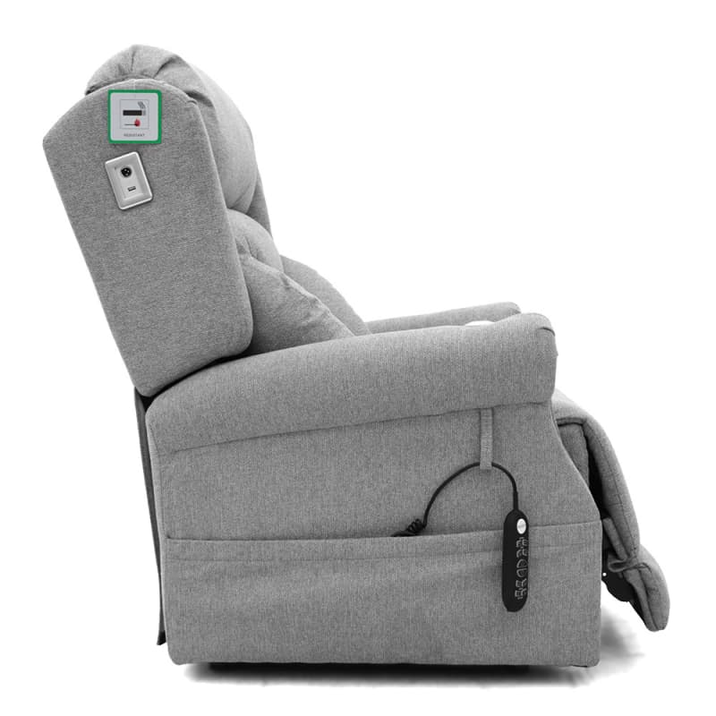 China 9234QF Geeksofa Quad Motor Power Medical Lift Recliner Chair with Tray Table & Reading Light Supplier, Pricelist