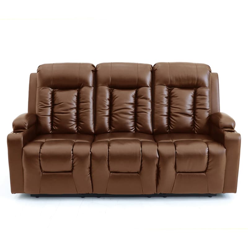 Wholesale 9004ML Geeksofa Leather Manual Motion Recliner Sofa Set with Console Manufacturer, Manufacturers