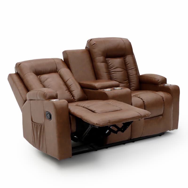 Wholesale 9004ML Geeksofa Leather Manual Motion Recliner Sofa Set with Console Manufacturer, Manufacturers