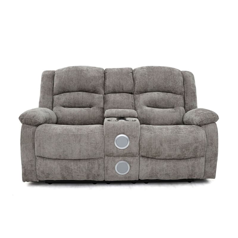 China 8198MF Geeksofa Fabric Manual Motion Recliner Sofa Set with Console & Bluetooth Speaker Manufacturer, Suppliers