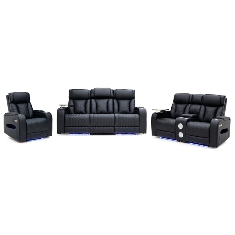China 9270PL Geeksofa Home Theater Recliner Seating with Console & Tray Table & Drop Down Table & Bluetooth Speaker Supplier, Quotes