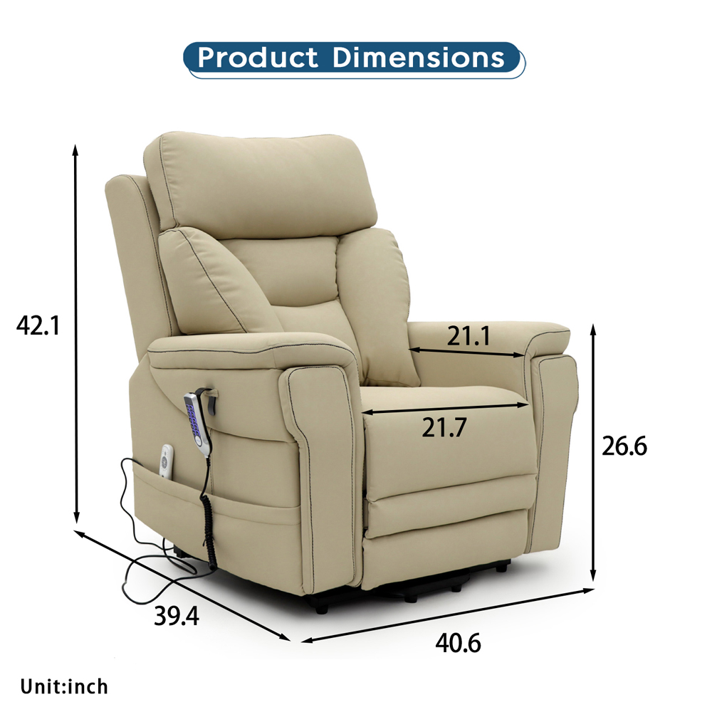 Wholesale 004FL Geeksofa Five Motor Power Medical Lift Recliner Chair with Cooling Cup Holder & Massage Manufacturer, Suppliers