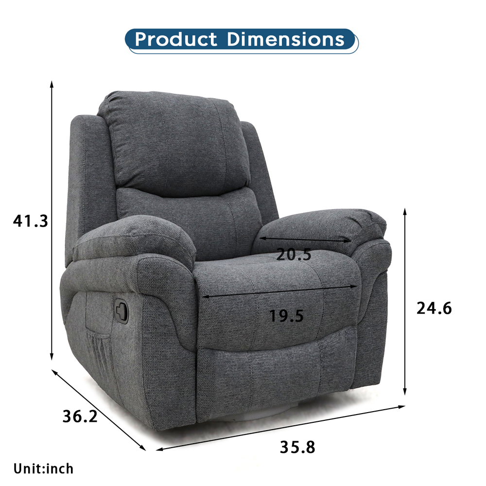Recliner Sofa RC-9017MF Perspective View
