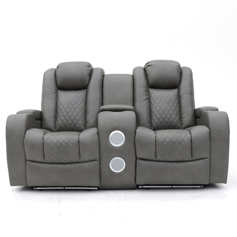 China 9107PL Geeksofa 2 Seater Home Theater Recliner Seating with Console & Bluetooth Speaker Manufacturer, Pricelist