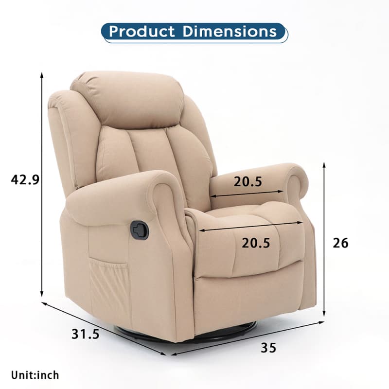 China 9189MM Geeksofa Microfiber Manual Recliner Chair with Rocking & Swivel Manufacturer, Supplier