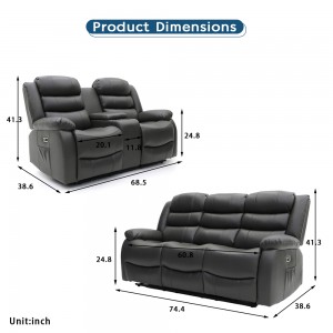 Recliner Sofa RS-9204PL Overview