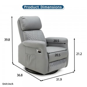 Geeksofa RC-9167ML Recliner Detail 1