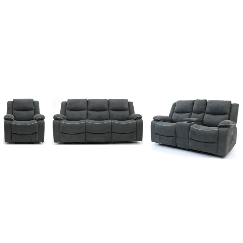 China 9206PF Geeksofa Fabric Power Motion Recliner Sofa Set with Console Manufacturers, Factories