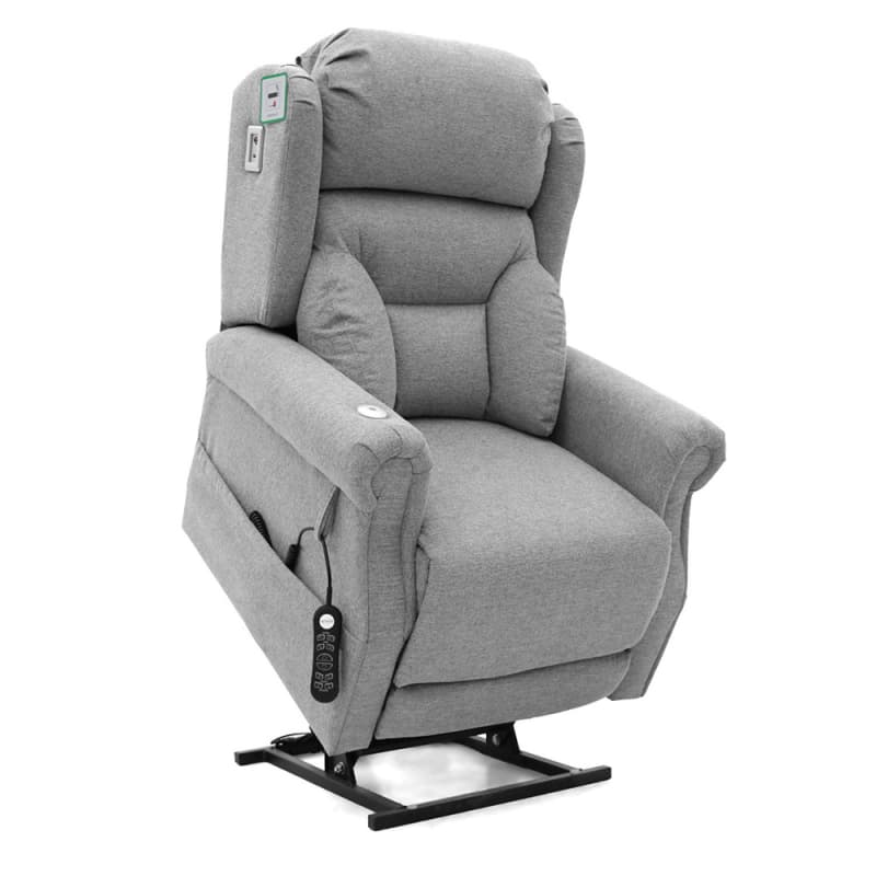 China 9234QF Geeksofa Quad Motor Power Medical Lift Recliner Chair with Tray Table & Reading Light Supplier, Pricelist