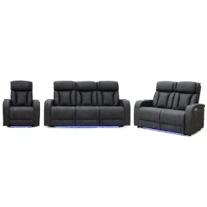 Wholesale 8004PL Geeksofa Leather Power Motion Recliner Sofa Set