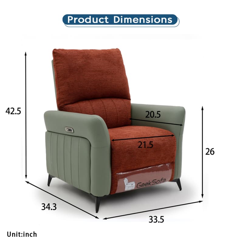 Wholesale 8021PD Geeksofa Power Recliner Chair Manufacturers, Factory