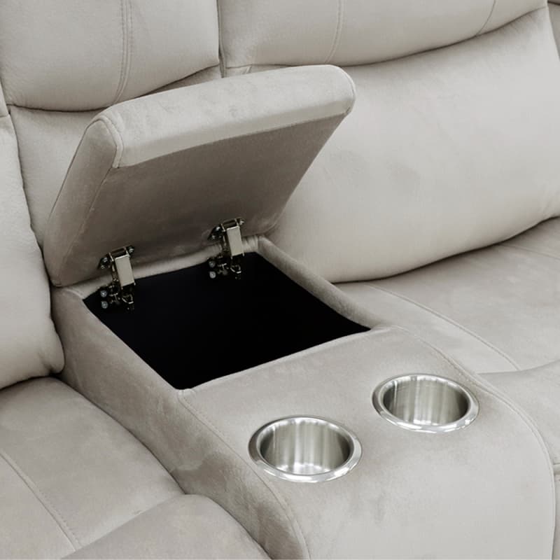 China 9206MM Geeksofa Microfiber Manual Corner Recliner Sofa with Console Manufacturer, Factory