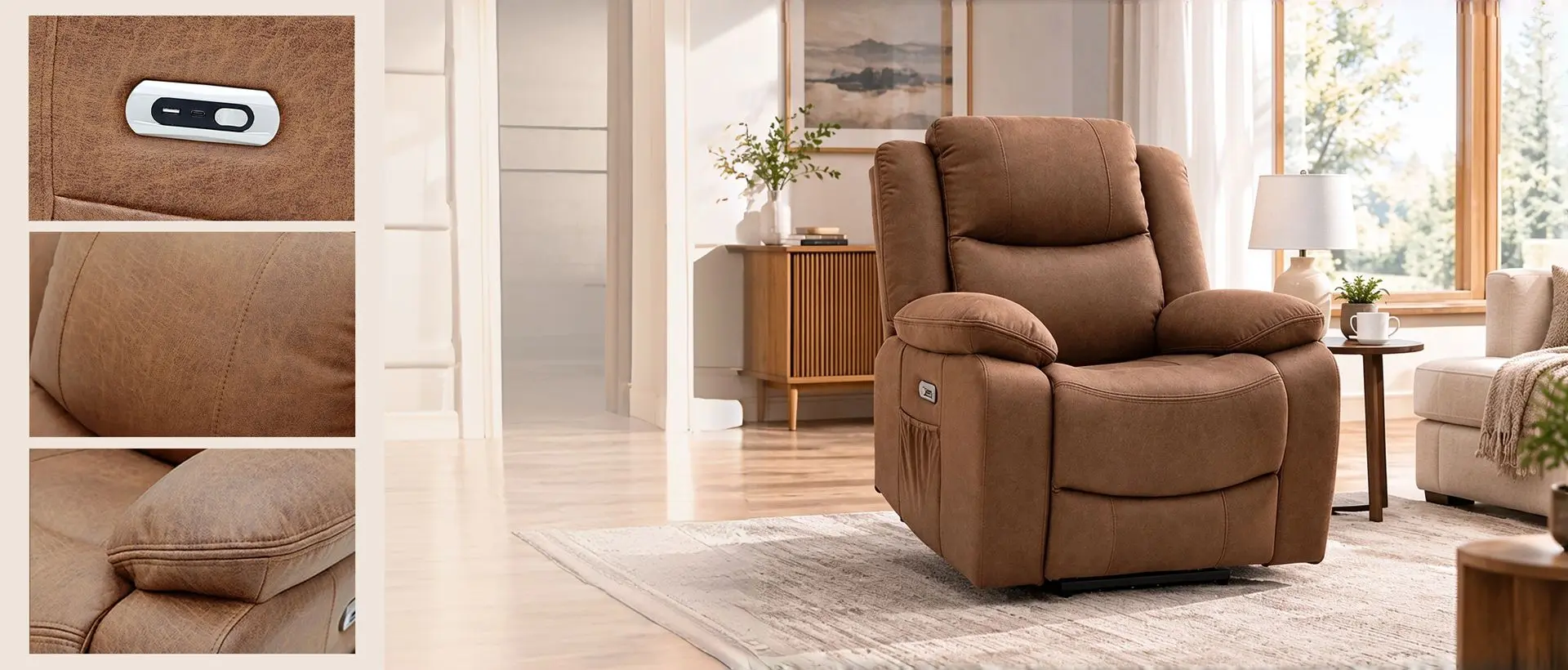 Modern fabric recliner chair from Geeksofa factory