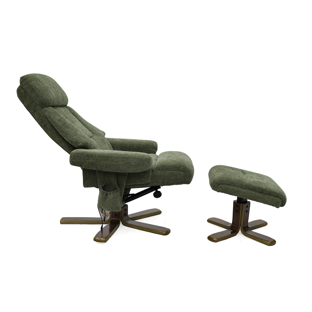 Wholesale 7001MF Geeksofa Chenille Stressless Leisure Chair with Ottoman Suppliers, Factory