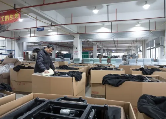 Export packing of recliners for container shipping