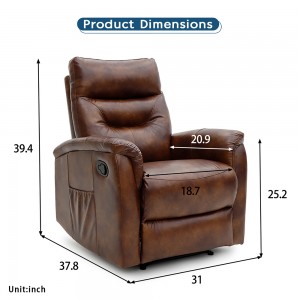 Recliner Sofa Front View