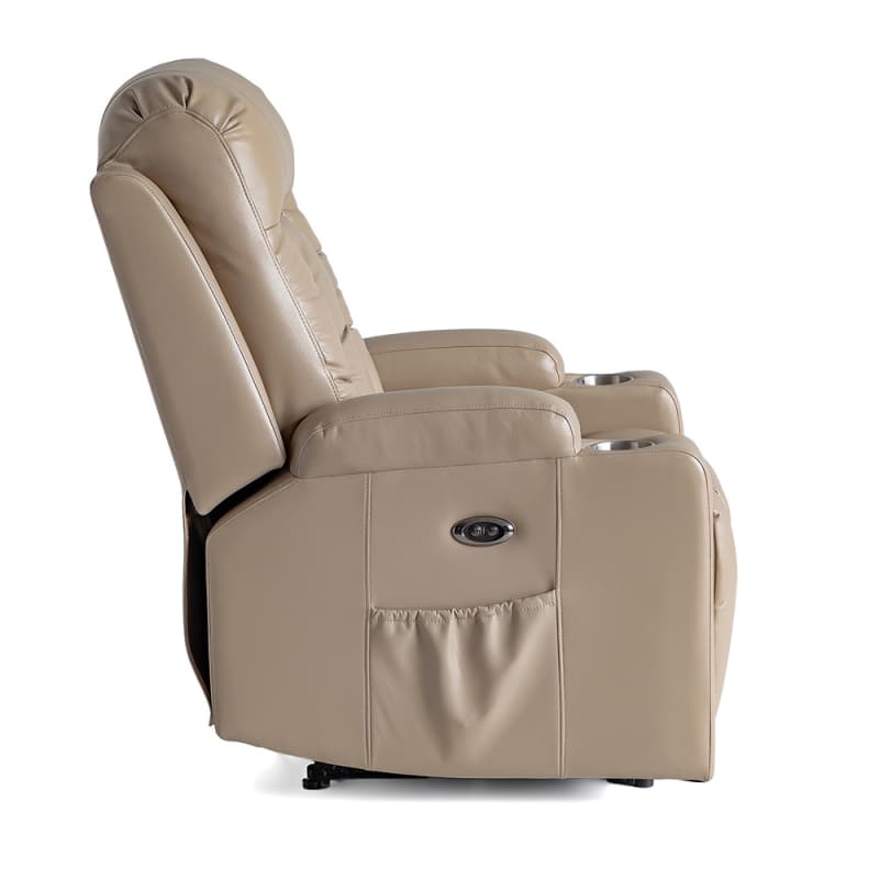 Wholesale 9004PL Geeksofa Leather Power Recliner Chair with Cup Holder Supplier, Pricelist